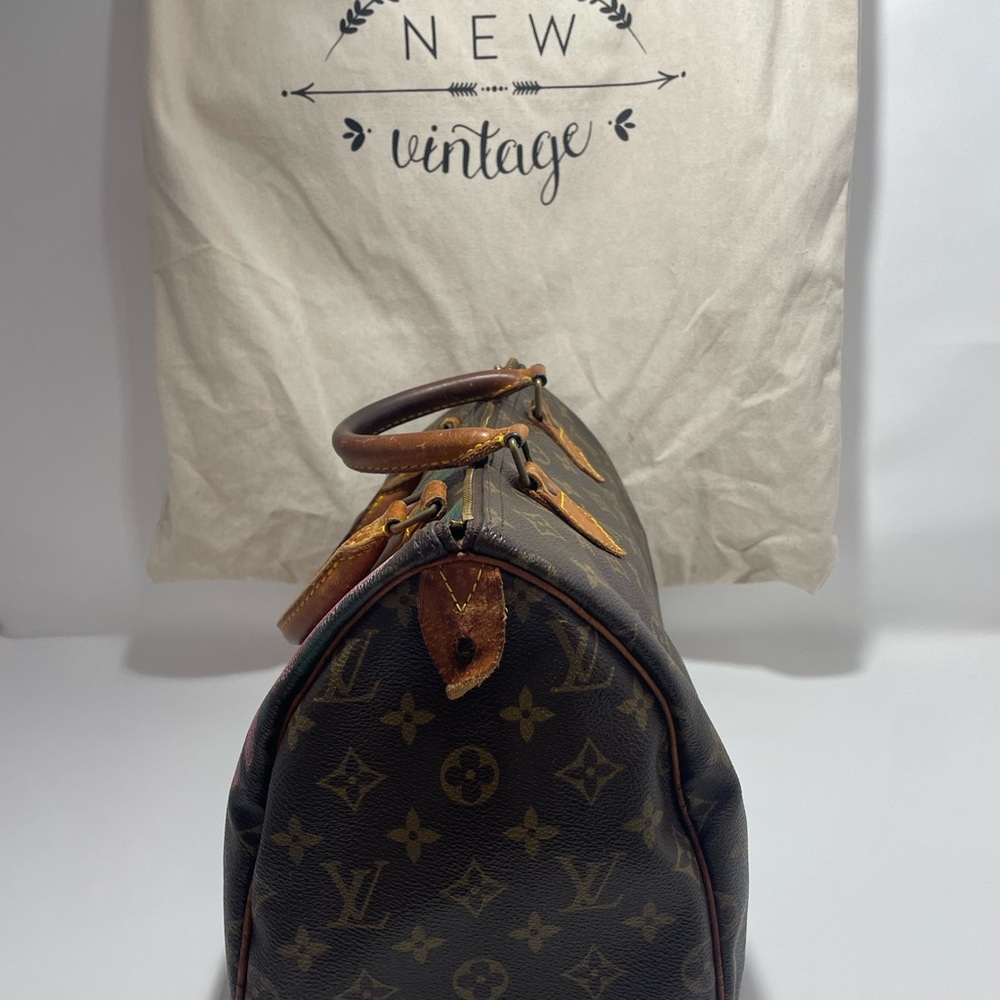 Floral Designer Handbag - Brown and Pink LV - Picture 6 of 6